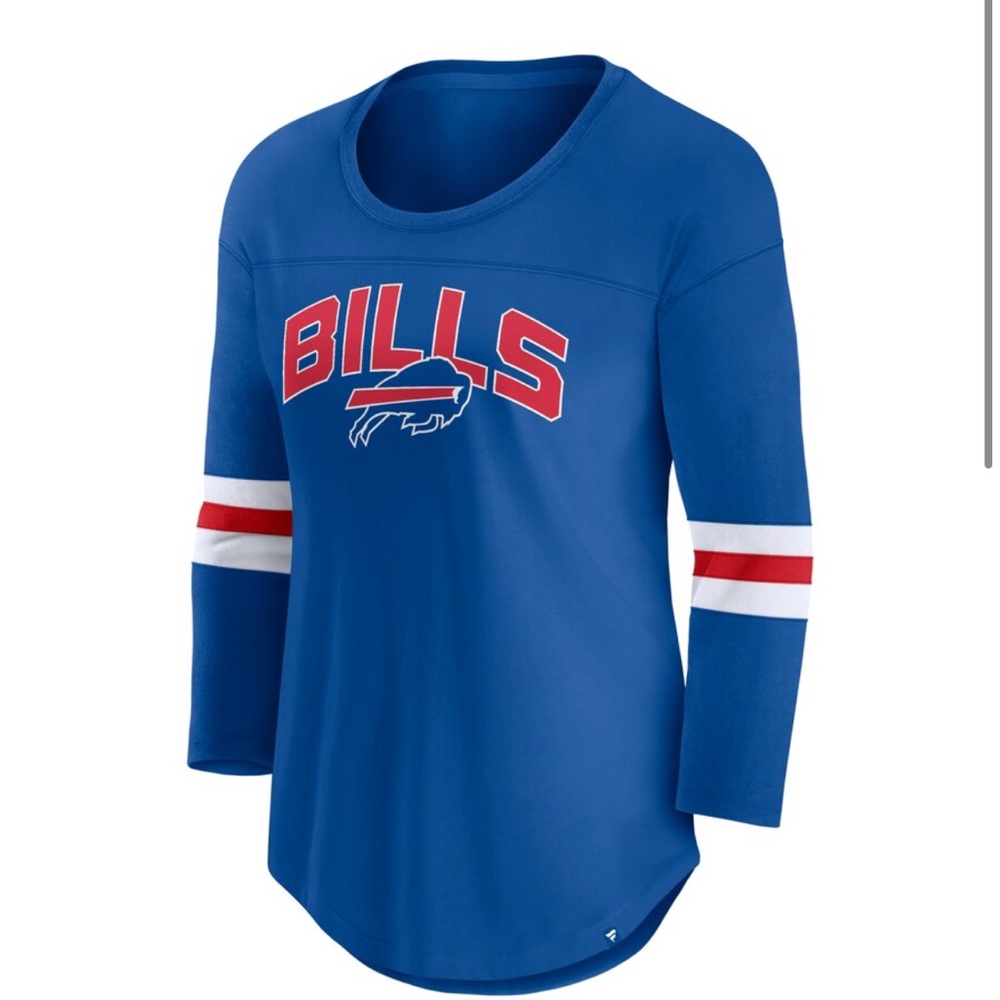 Buffalo Bills Fanatics Women's First Team Arch Logo 3/4 Sleeve T-Shirt - Royal